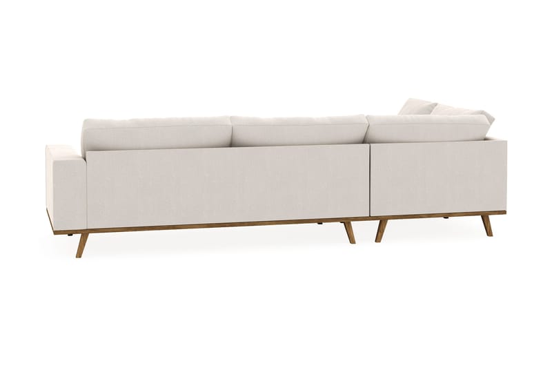 Copenhagen 4-istuttava Vasenkätinen L-muotoinen Divaanisohva Sametilla - Kermanvalkoinen - Huonekalut - Sohva - Divaanisohva - 4 istuttava sohva divaanilla