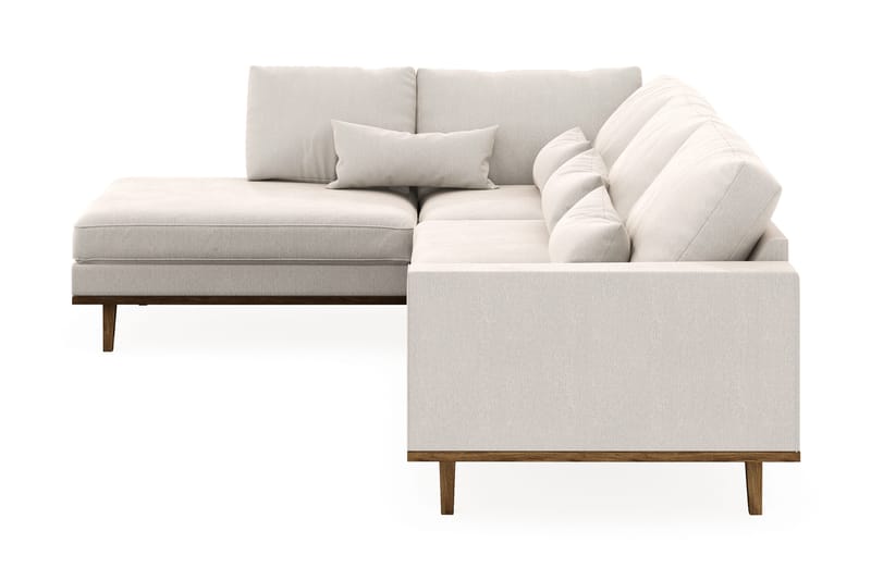 Copenhagen 4-istuttava Vasenkätinen L-muotoinen Divaanisohva Sametilla - Kermanvalkoinen - Huonekalut - Sohva - Divaanisohva - 4 istuttava sohva divaanilla