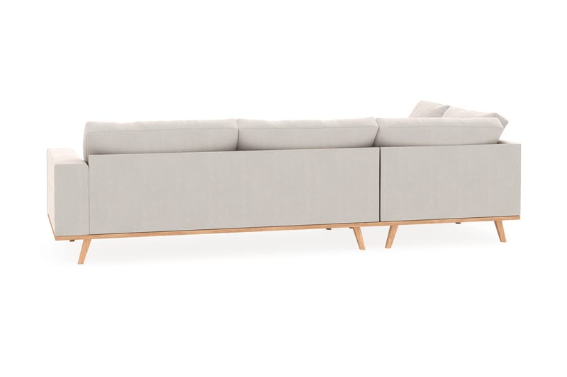 Copenhagen 4-istuttava Vasenkätinen L-muotoinen Divaanisohva Sametilla - Kermanvalkoinen - Huonekalut - Sohva - Divaanisohva - 4 istuttava sohva divaanilla