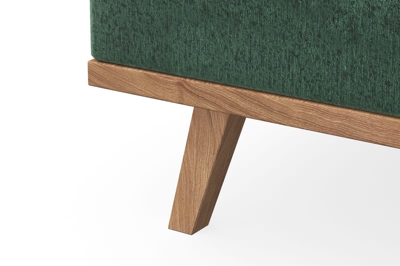 Copenhagen 4-istuttava Vasenkätinen L-muotoinen Divaanisohva Sametilla - Tummanvihreä - Huonekalut - Sohva - Divaanisohva - 4 istuttava sohva divaanilla