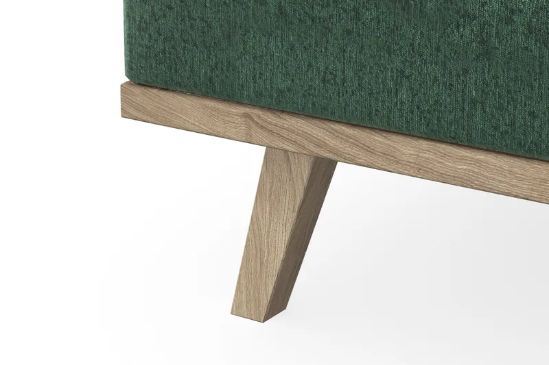 Copenhagen 4-istuttava Vasenkätinen L-muotoinen Divaanisohva Sametilla - Tummanvihreä - Huonekalut - Sohva - Divaanisohva - 4 istuttava sohva divaanilla