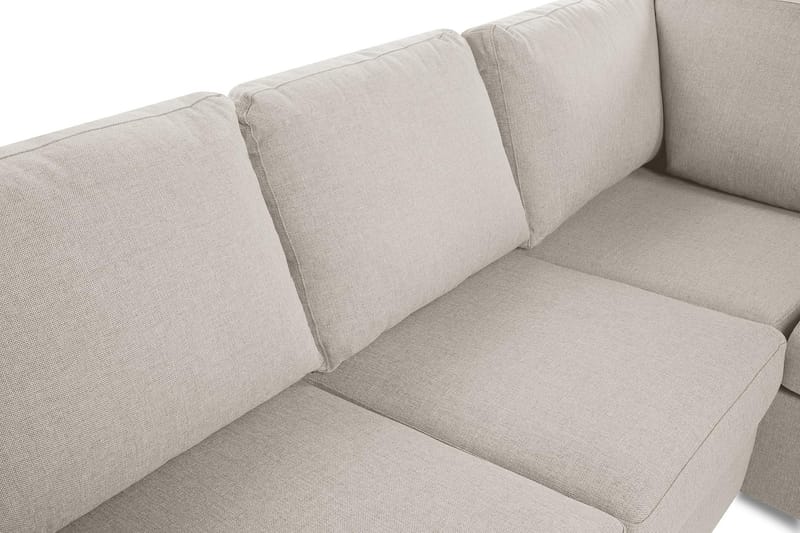 Crazy 3-istuttava Oikeakätinen L-muotoinen Divaanisohva Kankaalla - Beige - Huonekalut - Sohva - Divaanisohva