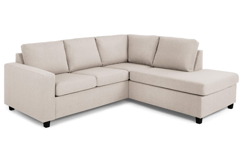 Crazy 3-istuttava Oikeakätinen L-muotoinen Divaanisohva Kankaalla - Beige - Huonekalut - Sohva - Divaanisohva - 2 istuttava sohva divaanilla