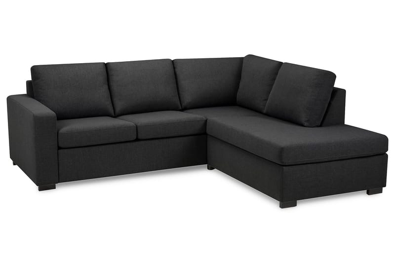 Crazy 3-istuttava Oikeakätinen L-muotoinen Divaanisohva Kankaalla - Tummanharmaa - Huonekalut - Sohva - Divaanisohva - 2 istuttava sohva divaanilla