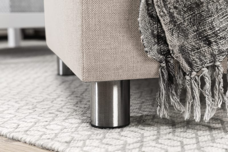 Crazy 3-istuttava Vasenkätinen L-muotoinen Divaanisohva Kankaalla - Beige - Huonekalut - Sohva - Divaanisohva - 2 istuttava sohva divaanilla