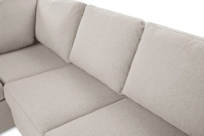 Crazy 3-istuttava Vasenkätinen L-muotoinen Divaanisohva Kankaalla - Beige - Huonekalut - Sohva - Divaanisohva - 2 istuttava sohva divaanilla