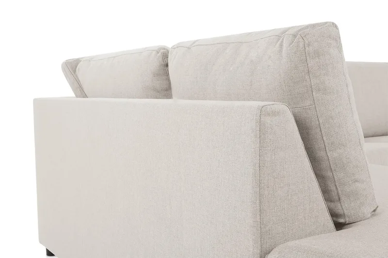 Crazy 3-istuttava Vasenkätinen L-muotoinen Divaanisohva Kankaalla - Beige - Huonekalut - Sohva - Divaanisohva - 2 istuttava sohva divaanilla