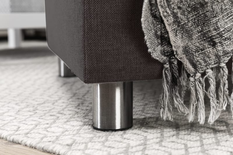 Crazy 3-istuttava Vasenkätinen L-muotoinen Divaanisohva Kankaalla - Tummanharmaa - Huonekalut - Sohva - Divaanisohva - 2 istuttava sohva divaanilla