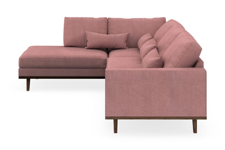 L-Sohva Haga 2,5:n ist - Vaaleanpunainen - Divaanisohva - 2 istuttava sohva divaanilla