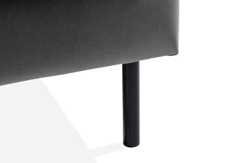 Samettisohva Elion 2,5:n ist avopäädyllä Oikea - Vaaleanharmaa - Huonekalut - Sohva - Divaanisohva - 2 istuttava sohva divaanilla