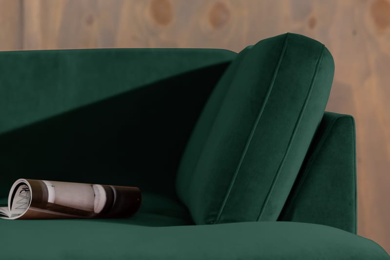 Samettisohva Elion 2,5:n ist avopäädyllä Oikea - Vihreä - Huonekalut - Sohva - Divaanisohva - 2 istuttava sohva divaanilla