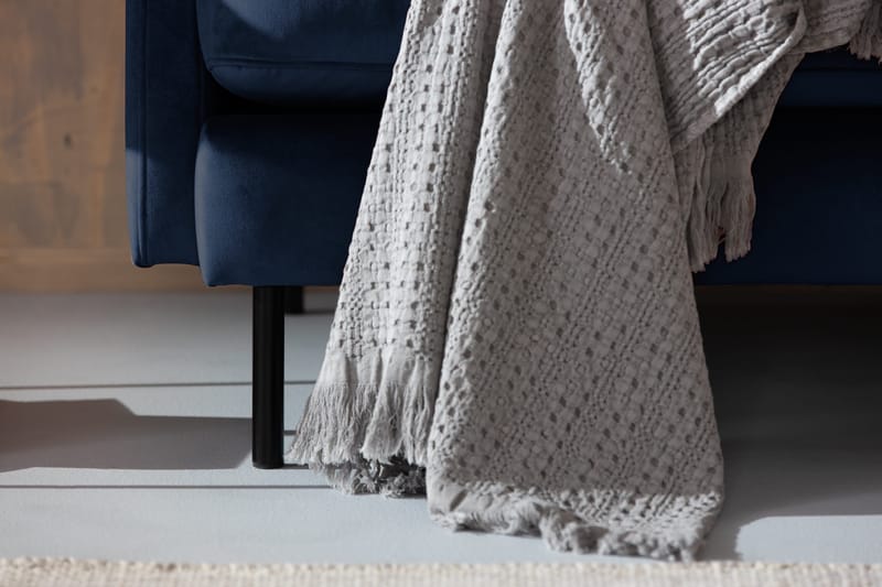 Samettisohva Elion 2,5:n ist avopäädyllä Vasen - Sininen - Huonekalut - Sohva - Divaanisohva - 2 istuttava sohva divaanilla