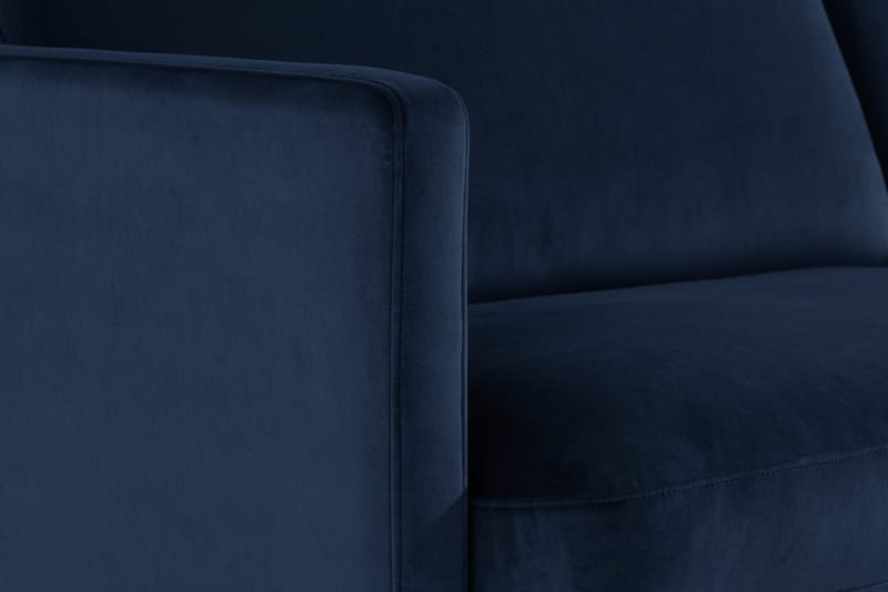 Samettisohva Elion 2,5:n ist avopäädyllä Vasen - Sininen - Huonekalut - Sohva - Divaanisohva - 2 istuttava sohva divaanilla