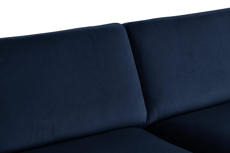 Samettisohva Elion 2,5:n ist avopäädyllä Vasen - Sininen - Huonekalut - Sohva - Divaanisohva - 2 istuttava sohva divaanilla