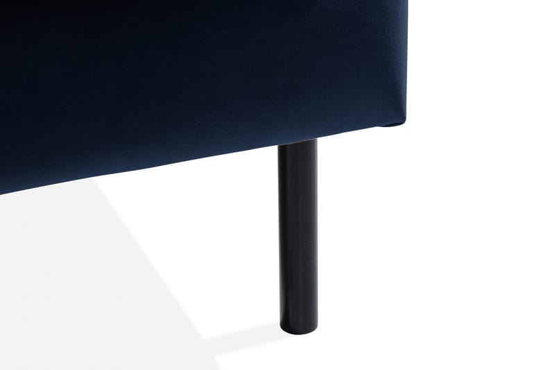 Samettisohva Elion 2,5:n ist avopäädyllä Vasen - Sininen - Huonekalut - Sohva - Divaanisohva - 2 istuttava sohva divaanilla