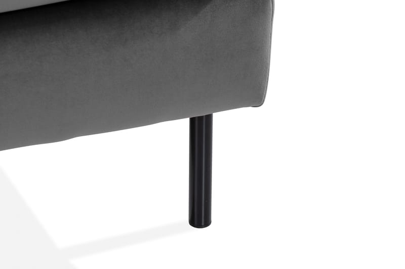 Samettisohva Elion 2,5:n ist avopäädyllä Vasen - Vaaleanharmaa - Huonekalut - Sohva - Divaanisohva - 2 istuttava sohva divaanilla