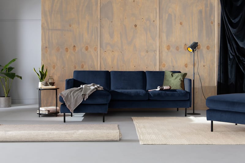 Samettisohva Elion 2:n ist divaanilla Vasen - Sininen - Huonekalut - Sohva - Divaanisohva - 2 istuttava sohva divaanilla