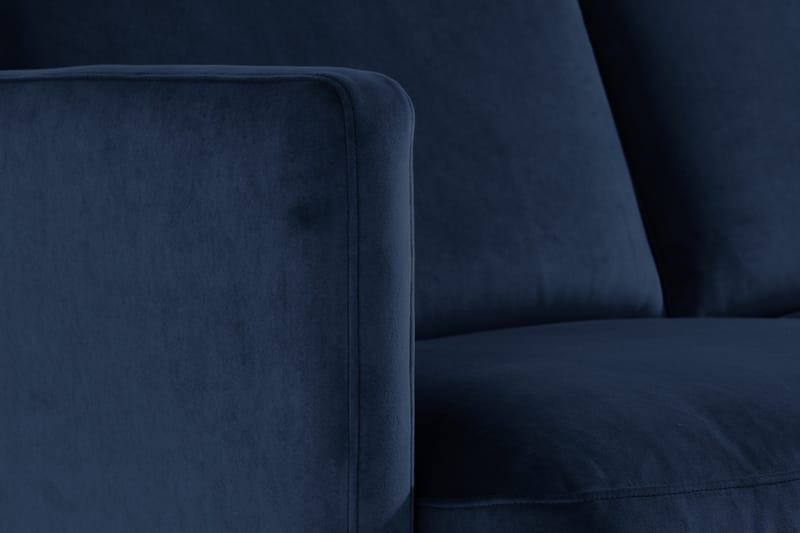 Samettisohva Elion 2:n ist divaanilla Vasen - Sininen - Huonekalut - Sohva - Divaanisohva - 2 istuttava sohva divaanilla