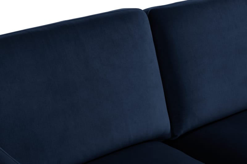 Samettisohva Elion 2:n ist divaanilla Vasen - Sininen - Huonekalut - Sohva - Divaanisohva - 2 istuttava sohva divaanilla