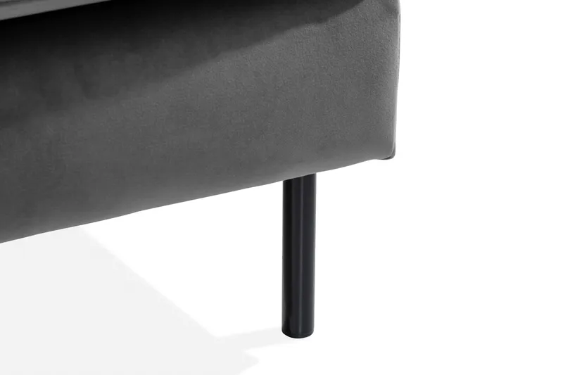 Samettisohva Elion 2:n ist divaanilla Vasen - Vaaleanharmaa - Huonekalut - Sohva - Divaanisohva - 2 istuttava sohva divaanilla