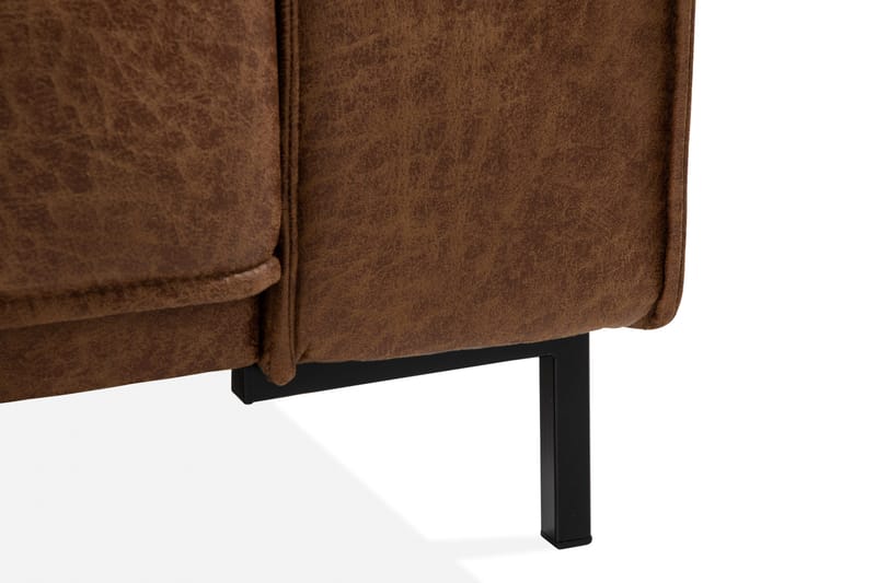 Sohva Minou 2,5:n ist avopäädyllä Oikea Sekoitenahka - Ruskea - Huonekalut - Sohva - Divaanisohva - 2 istuttava sohva divaanilla