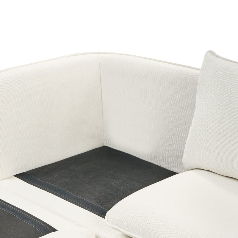 3-istuttava sohva Dalvik - Valkoinen, Ruskea - Huonekalut - Sohva - Kulmasohva