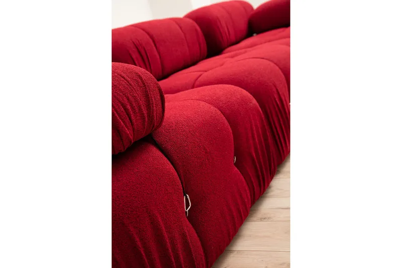 Belgin Kupliva Divaanisohva 3-istuttava 288 cm - Punainen - Huonekalut - Sohva - Divaanisohva - 3 istuttava sohva divaanilla