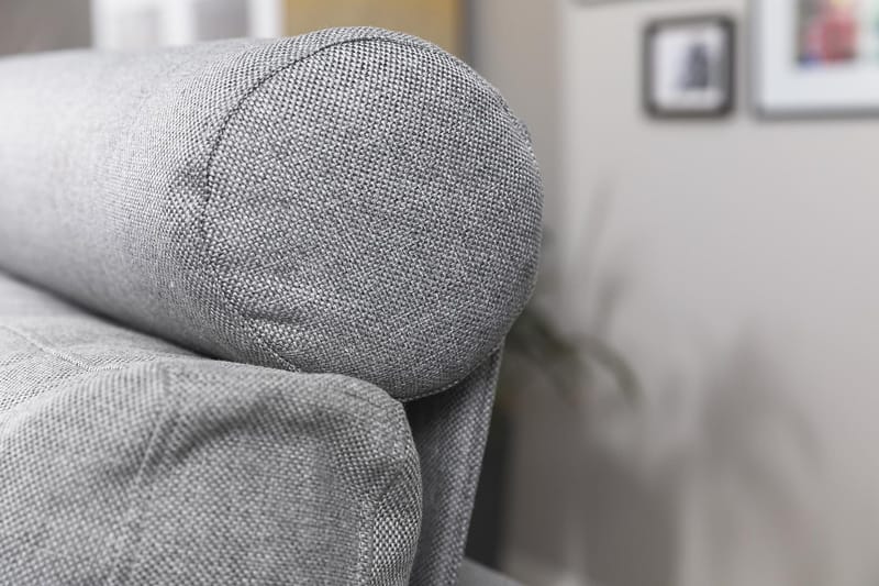 Crazy 3-istuttava Käännettävä L-muotoinen Divaanisohva Kankaalla - Harmaa - Huonekalut - Sohva - Divaanisohva - 3 istuttava sohva divaanilla