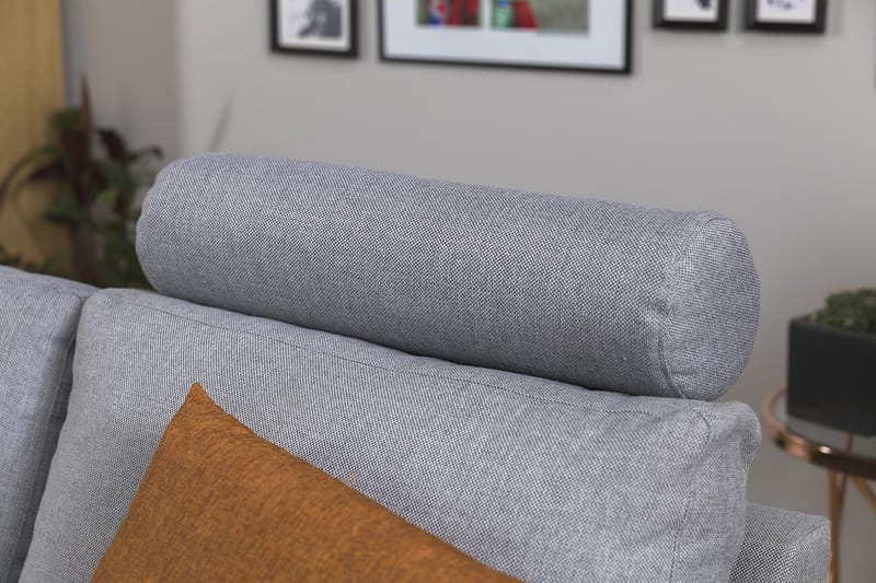 Crazy 3-istuttava Käännettävä L-muotoinen Divaanisohva Kankaalla - Harmaa - Huonekalut - Sohva - Divaanisohva - 3 istuttava sohva divaanilla