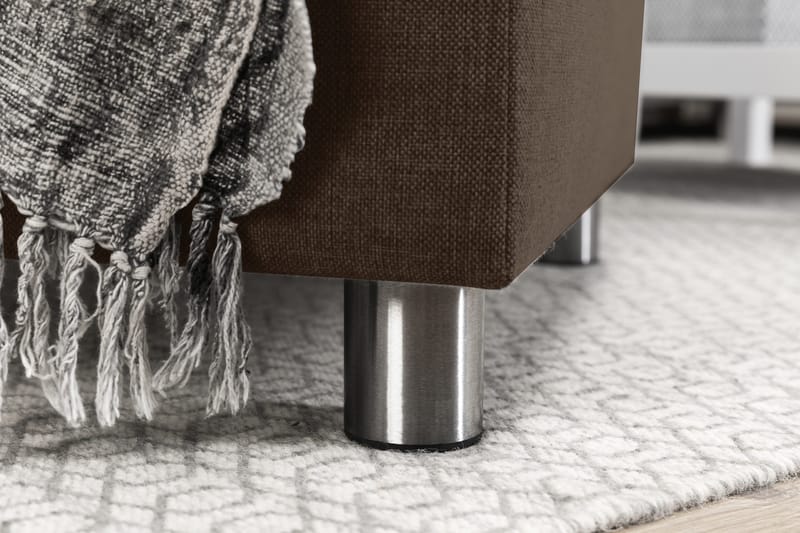 Crazy 3-istuttava Käännettävä L-muotoinen Divaanisohva Kankaalla - Ruskea - Huonekalut - Sohva - Divaanisohva - 3 istuttava sohva divaanilla