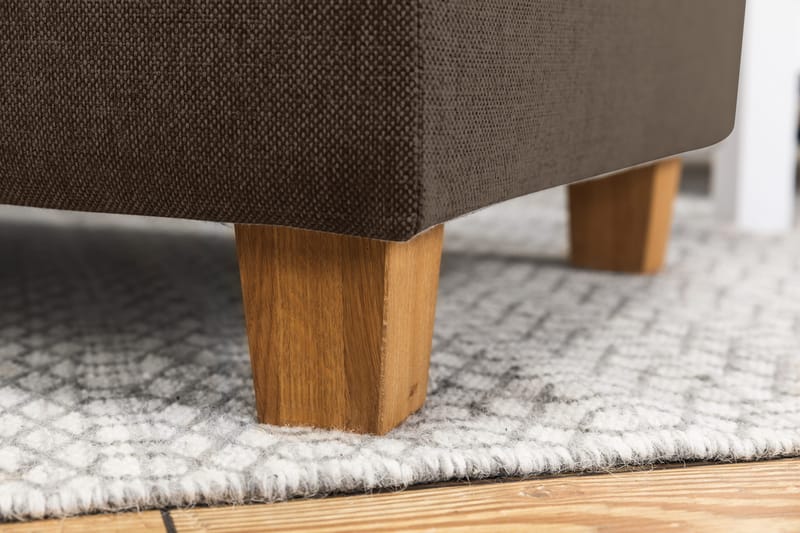 Crazy 3-istuttava Käännettävä L-muotoinen Divaanisohva Kankaalla - Ruskea - Huonekalut - Sohva - Divaanisohva - 3 istuttava sohva divaanilla