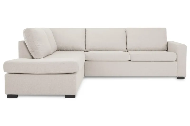 Crazy 3-istuttava Vasenkätinen L-muotoinen Divaanisohva Kankaalla - Beige - Huonekalut - Sohva - Divaanisohva - 3 istuttava sohva divaanilla