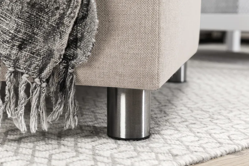 Crazy 4-istuttava Oikeakätinen L-muotoinen Divaanisohva Kankaalla - Beige - Huonekalut - Sohva - Divaanisohva - 3 istuttava sohva divaanilla