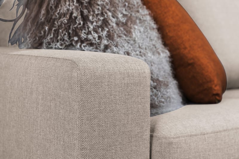 Crazy 4-istuttava Oikeakätinen L-muotoinen Divaanisohva Kankaalla - Beige - Huonekalut - Sohva - Divaanisohva - 3 istuttava sohva divaanilla