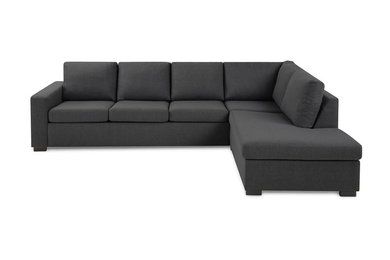 Crazy 4-istuttava Oikeakätinen L-muotoinen Divaanisohva Kankaalla, Tummanharmaa