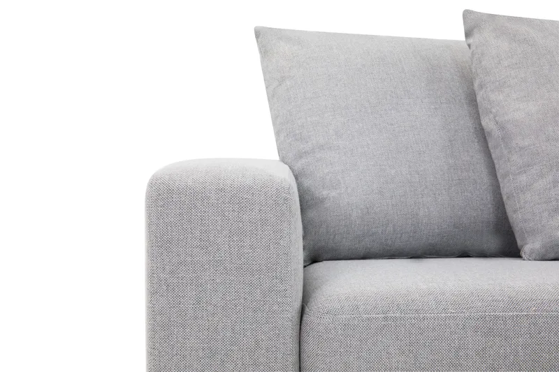 Crazy 4-istuttava Oikeakätinen L-muotoinen Schäslongsohva Kankaalla sis. Kuorityynyt - Harmaa - Huonekalut - Sohva - Divaanisohva - 4 istuttava sohva divaanilla