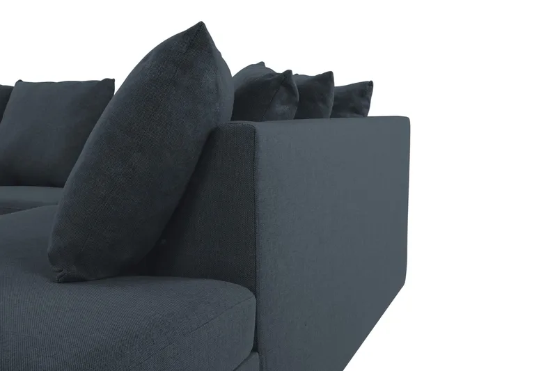 Crazy 4-istuttava Oikeakätinen L-muotoinen Schäslongsohva Kankaalla sis. Kuorityynyt - Sininen - Huonekalut - Sohva - Divaanisohva - 4 istuttava sohva divaanilla