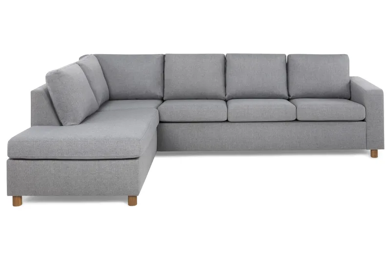 Crazy 4-istuttava Vasenkätinen L-muotoinen Divaanisohva Kankaalla - Harmaa - Huonekalut - Sohva - Divaanisohva - 3 istuttava sohva divaanilla