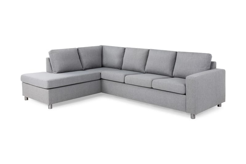 Crazy 4-istuttava Vasenkätinen L-muotoinen Divaanisohva Kankaalla - Harmaa - Huonekalut - Sohva - Divaanisohva - 3 istuttava sohva divaanilla