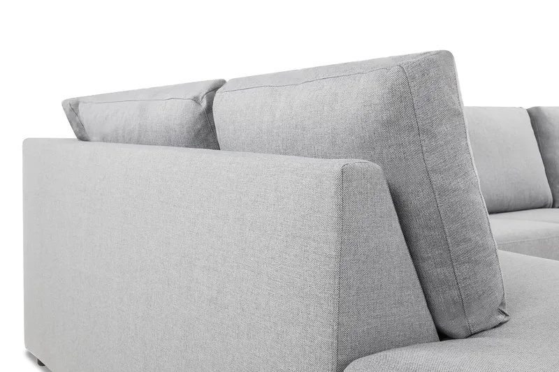 Crazy 4-istuttava Vasenkätinen L-muotoinen Divaanisohva Kankaalla - Harmaa - Huonekalut - Sohva - Divaanisohva - 3 istuttava sohva divaanilla