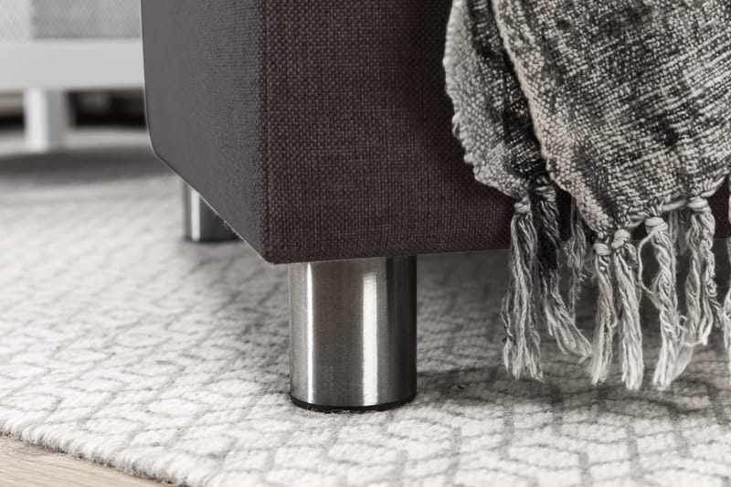 Crazy 4-istuttava Vasenkätinen L-muotoinen Divaanisohva Kankaalla - Tummanharmaa - Huonekalut - Sohva - Divaanisohva - 3 istuttava sohva divaanilla