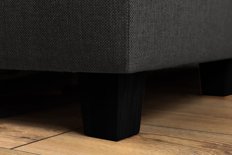 Crazy 4-istuttava Vasenkätinen L-muotoinen Divaanisohva Kankaalla - Tummanharmaa - Huonekalut - Sohva - Divaanisohva - 3 istuttava sohva divaanilla