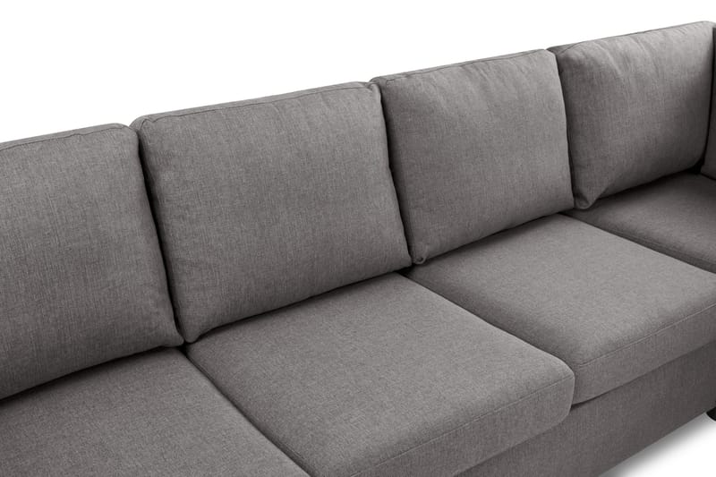 Crazy Limited Edition 4-istuttava Oikeakätinen L-muotoinen Schäslongsohva Kankaalla - Harmaa - Huonekalut - Sohva - Divaanisohva - 4 istuttava sohva divaanilla