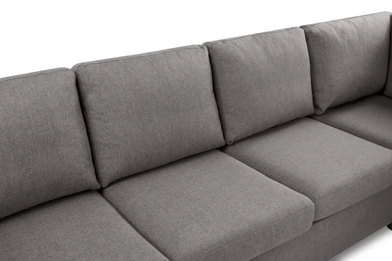 Crazy Limited Edition 4-istuttava Oikeakätinen L-muotoinen Schäslongsohva Kankaalla - Harmaa - Huonekalut - Sohva - Divaanisohva - 4 istuttava sohva divaanilla