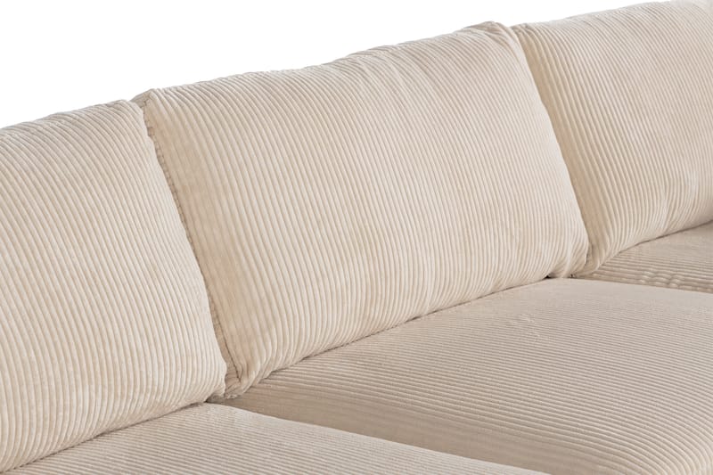 Cuba 4-istuttava Oikeakätinen L-muotoinen Schäslongsohva Manchester/Keinonahka - Ruskea / Beige - Huonekalut - Sohva - Divaanisohva
