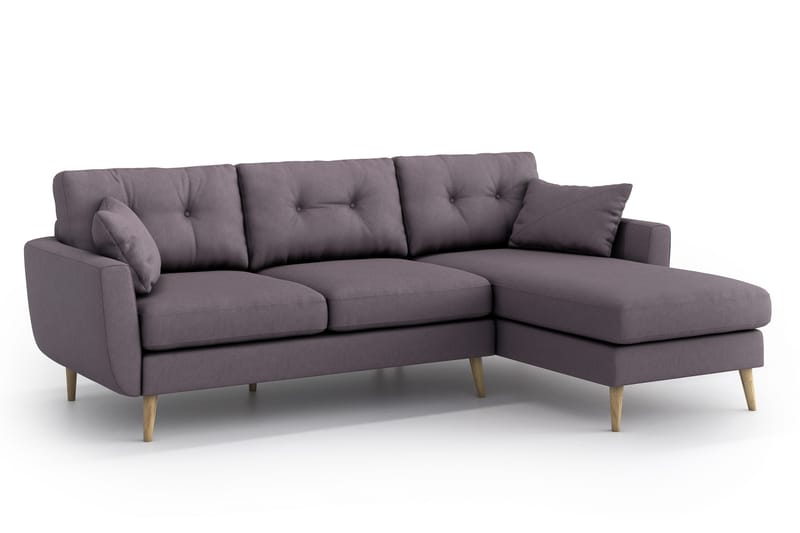 Divaanisohva Yordan - Violetti - Huonekalut - Sohva - Divaanisohva - 3 istuttava sohva divaanilla