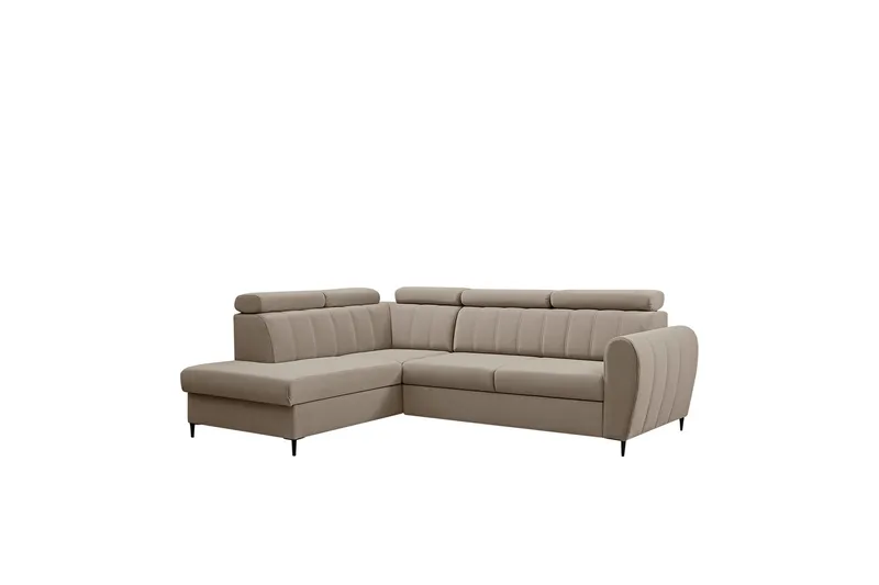 Hoffman sohva säilytystuolilla, 3-ist., Beige