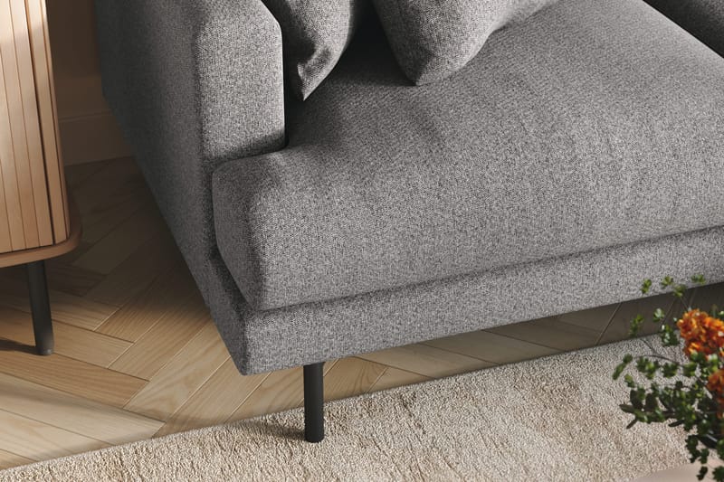 Menard 4-istuttava Oikeakätinen L-muotoinen Divaanisohva Kankaasta - Harmaa - Huonekalut - Sohva - Divaanisohva - 4 istuttava sohva divaanilla