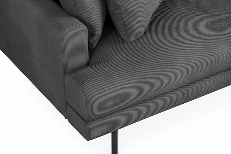 Menard 4-istuttava Oikeakätinen L-muotoinen Divaanisohva Manchesterista - Harmaa - Huonekalut - Sohva - Divaanisohva - 4 istuttava sohva divaanilla