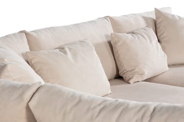 Menard 4-istuttava Vasenkätinen L-muotoinen Divaanisohva + Rahi Manchester-kankaalla - Beige - Huonekalut - Sohva - Divaanisohva - 3 istuttava sohva divaanilla